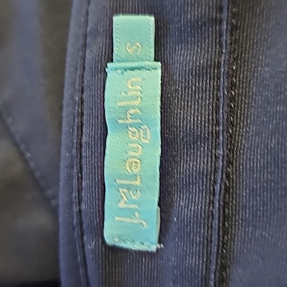 J.McLaughlin, navy blue snap closure dress. Red ribbon‎ down the front. Size sm - Picture 7 of 9